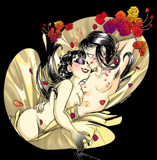 2girls breasts charlie_(don't_starve) dietcloud don't_starve don't_starve_together dont_starve dont_starve_together female_only klei_entertainment lipstick lipstick_mark multiple_girls nipples willow_(don't_starve) yuri