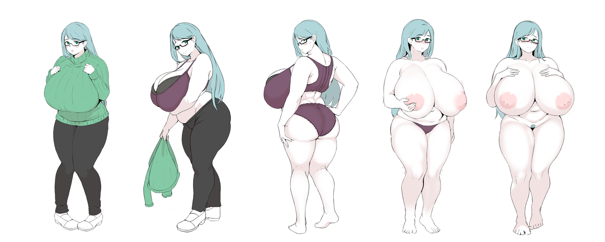 1girls, 2023, areolae, ass, bra, breasts, clothing, curvaceous, curvy, daniella (setawar), female, female focus, glasses, green eyes, green hair, hi res, high resolution, highres, hips, huge ass, huge breasts, inverted nipples, long hair, nipples, nude, nude female, oc, panties, pubic hair, sequence, setawar (coco), slightly chubby, solo, solo female, solo focus, thick thighs, thighs, top heavy, underwear, undressing, voluptuous, wide hips