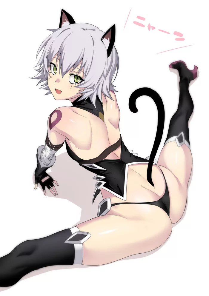 cat ears, fate (series), fate/apocrypha, female, female only, high heel boots, high heels, jack the ripper (fate/apocrypha), looking at viewer, solo, splits, ulrich (tagaragakuin)
