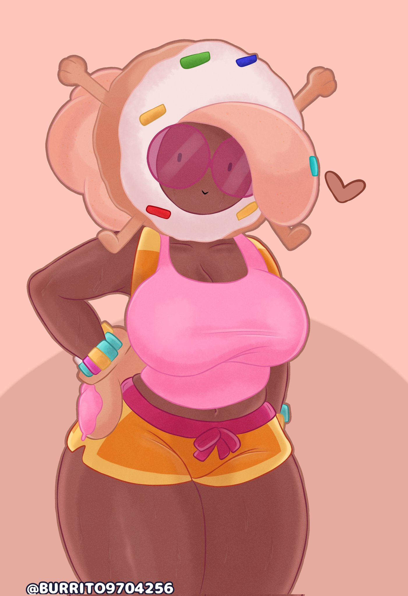 ass, big ass, big belly, big breasts, big butt, big nipples, big thighs, brawl stars, breasts, brown hair, burrito631, candy girl, female, rosa (brawl stars), sfw, sugarplum rosa (brawl stars), supercell, thicc, thicc thighs