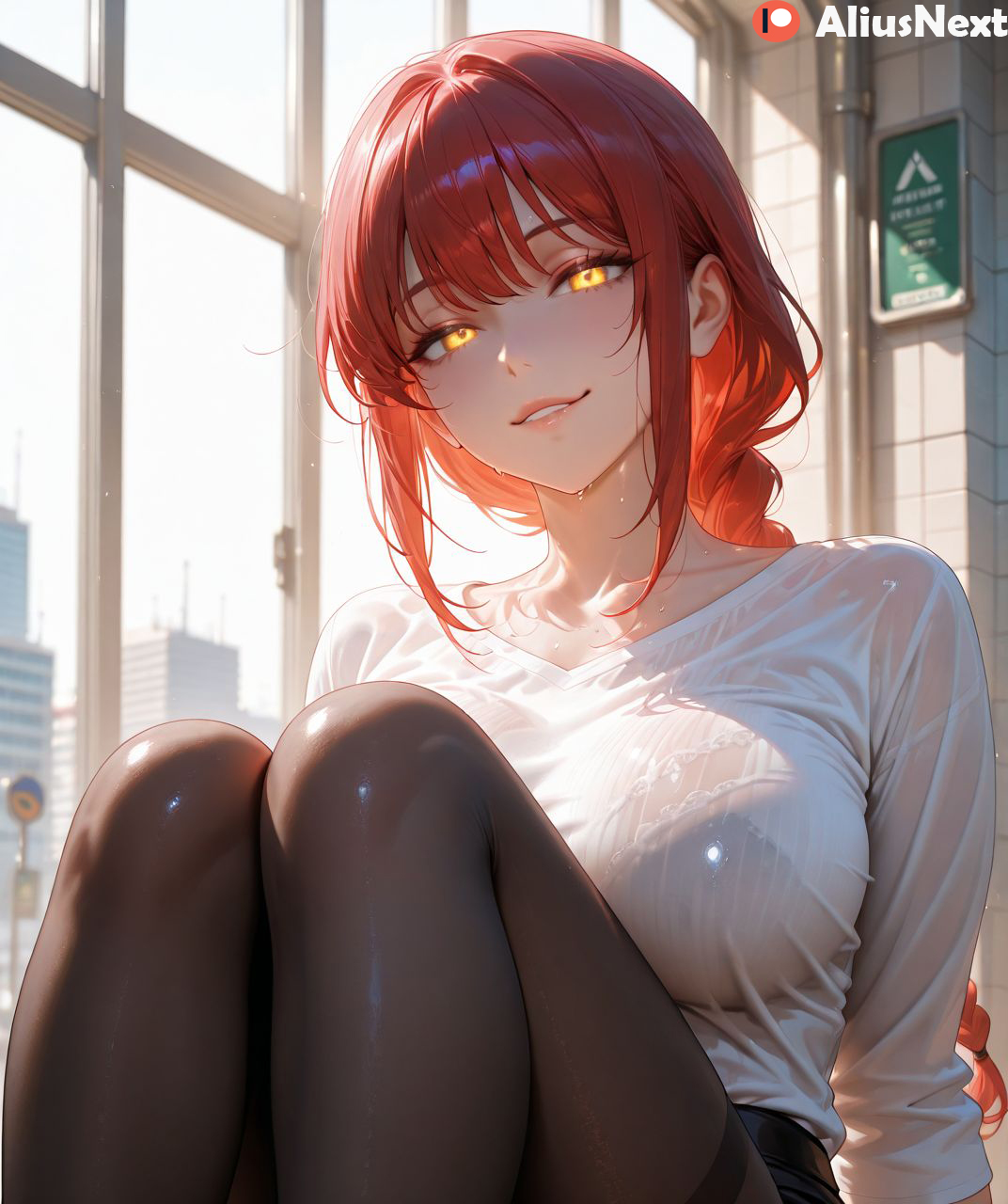 1girls, ai generated, aliusnext, ass, big ass, big breasts, braid, braided hair, breasts, chainsaw man, female, female only, heels, huge ass, huge breasts, light skin, light-skinned female, lingerie, makima (chainsaw man), massive ass, massive breasts, mature, mature female, pantyhose, patreon, red hair, redhead female, stockings, sweat, sweatdrop, sweating, sweaty, sweaty body, sweaty breasts, thick, thick ass, thick hips, thick legs, thick lips, thick thighs