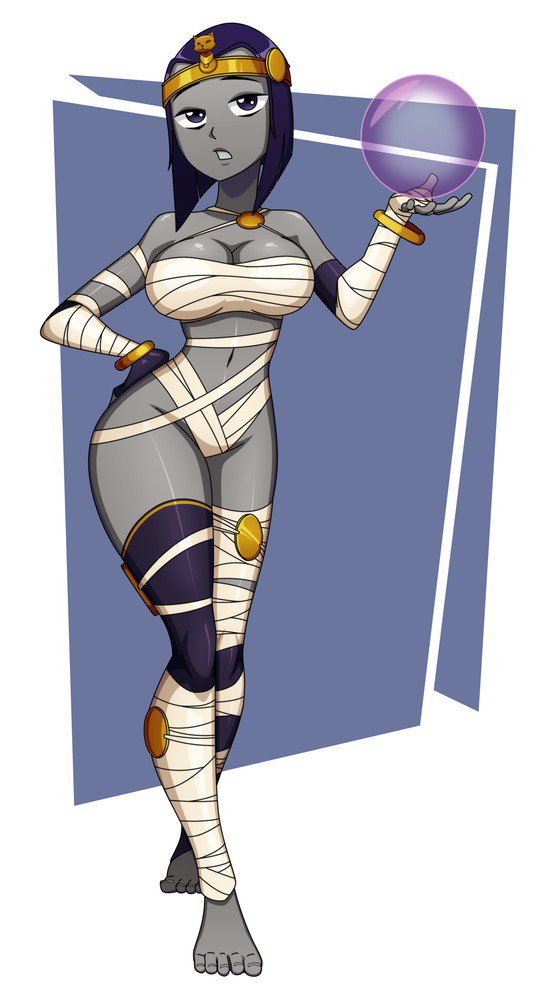 1girls alternate_breast_size bandage bare_shoulders barefoot big_breasts breasts cleavage color cosplay curvy dc dc_comics egyptian feet female female_only grey_skin hips jewelry large_breasts menat menat_(cosplay) mummy navel purple_eyes purple_hair rachel_roth raven_(dc) ravenravenraven solo street_fighter teen_titans thick_thighs toes wide_hips