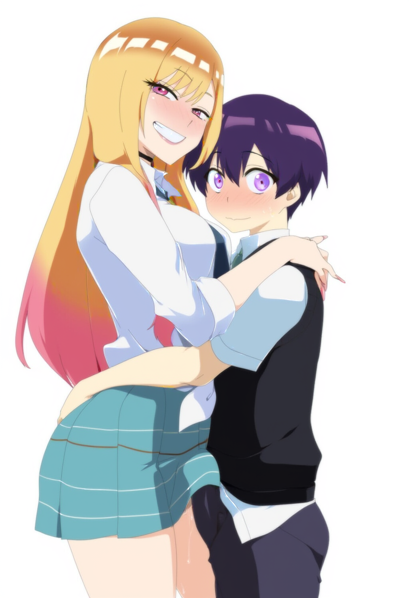 ai generated, cheating, cheating boyfriend, cheating girlfriend, crossover, female, imminent sex, izumi yuuki, kawaii dake ja nai shikimori-san, kitagawa marin, ntr, ryulko, sono bisque doll wa koi wo suru, tagme