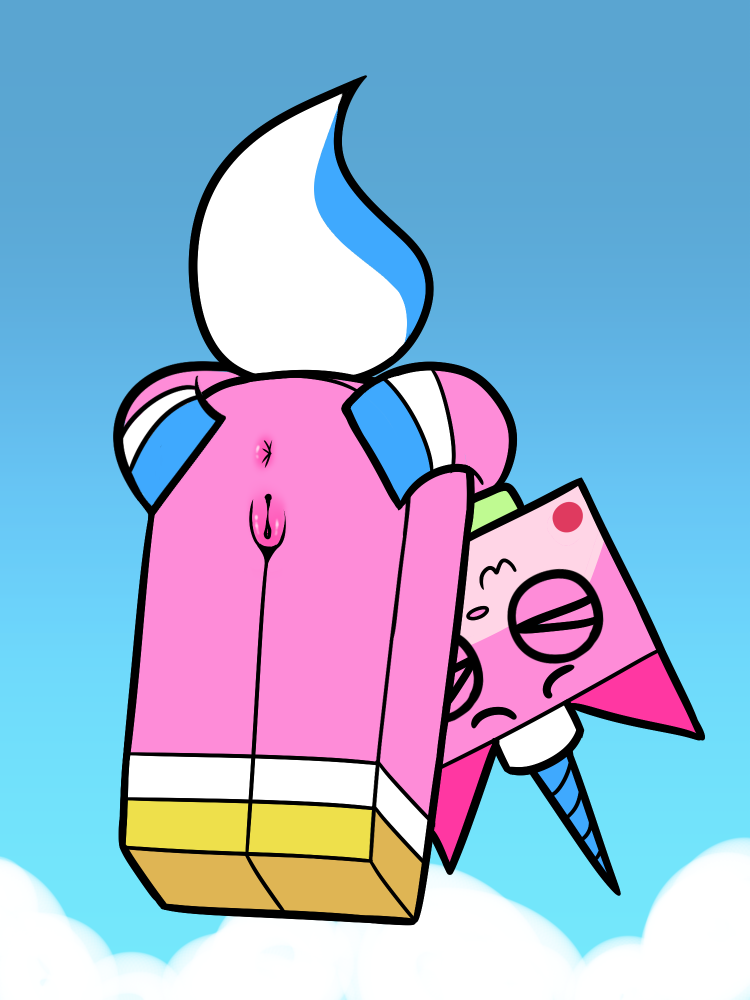 2019 ass cartoon_network cerealkat cloud domestic_cat felid feline felis female lego legos mammal presenting presenting_hindquarters pussy sky solo the_lego_movie unikitty unikitty_(series)