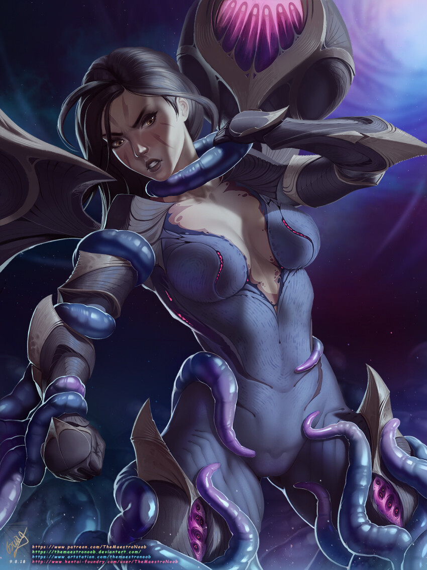 1girls female kai'sa league_of_legends tentacle themaestronoob