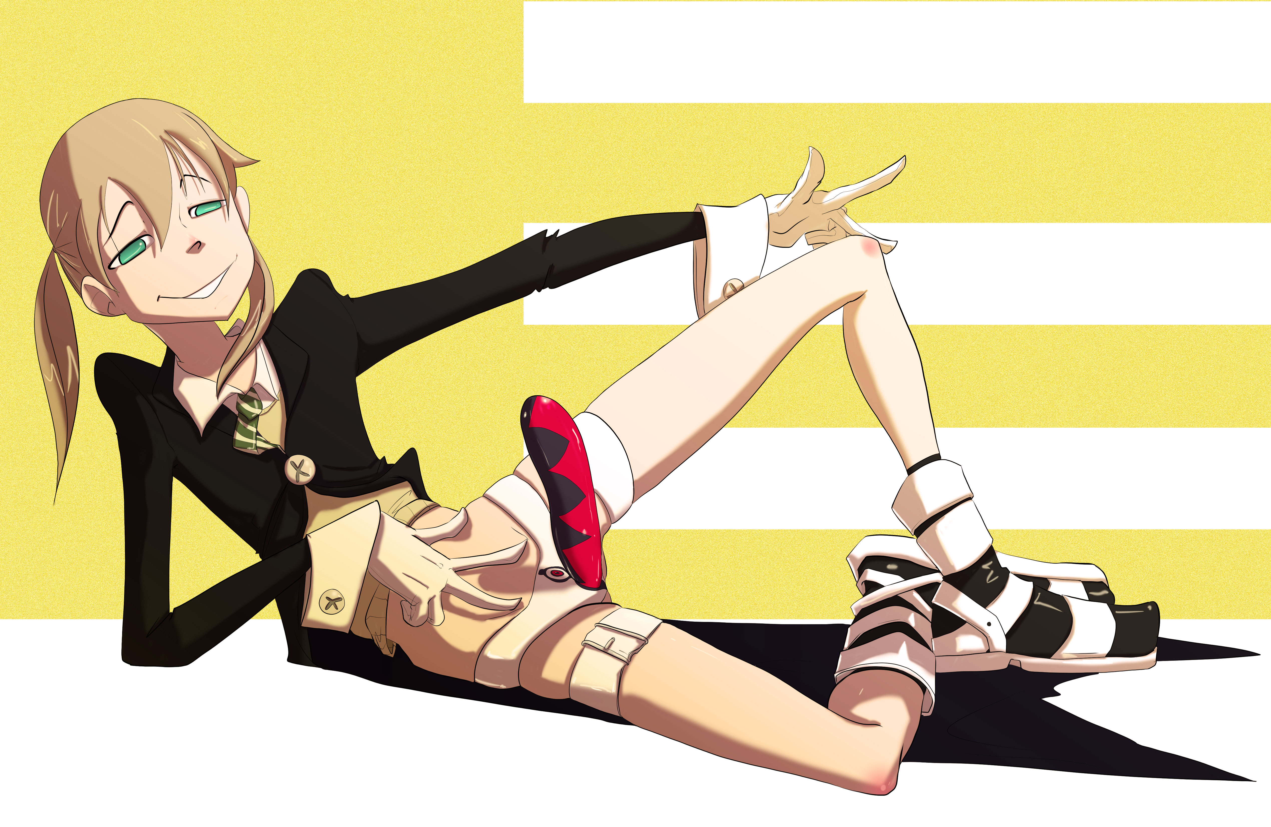 clothing, fixxxer, maka albarn, partially clothed, presenting strap-on, soul eater, strap-on, strapon