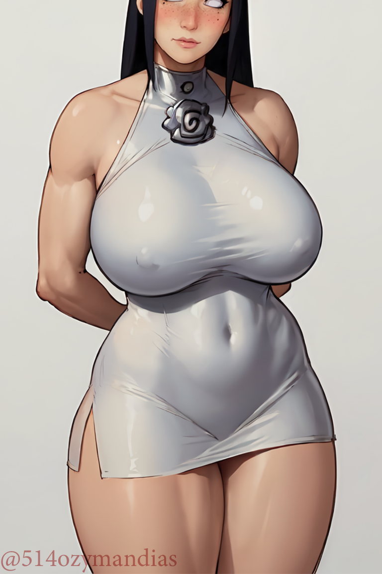 ai_generated huge_breasts hyuuga_hinata naruto ozymandias tagme thick_thighs wide_hips