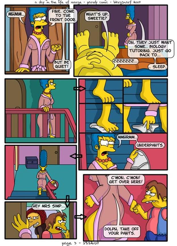 2007 20th_century_studios accurate_art_style blargsnarf comic dolph_starbeam female homer_simpson human male marge_simpson nelson_muntz straight tagme the_simpsons yellow_body yellow_skin