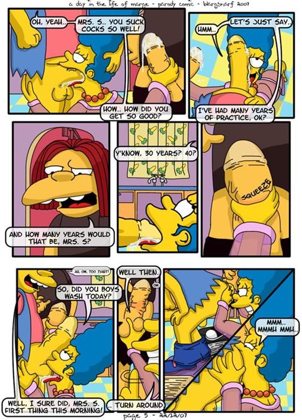 blargsnarf comic dolph_starbeam female human male marge_simpson nelson_muntz rimjob rimming straight tagme the_simpsons