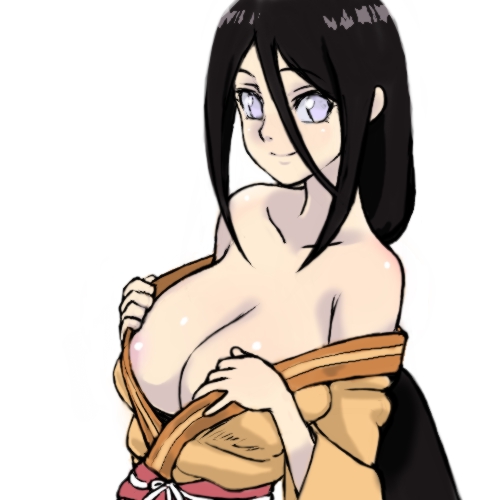 1girls, bare shoulders, big breasts, boruto: naruto next generations, breasts, brown hair, busty, cleavage, clothing, female, female only, human, hyuuga hanabi, large breasts, looking at viewer, mature female, naruto, naruto (series), nipples, purple eyes, solo, undressing, yk3