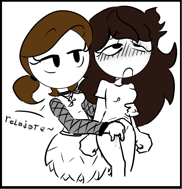 2girls blush blushing bottomless bottomless_female brown_hair_female clothed eyes_rolling_back female female_only fingering jaiden jaiden_animations jaidenanimations lesbian_sex let_me_explain_studios multiple_girls navel pussy_juice rebecca_parham skirt stalker8018 twintails vaginal_fingering vaginal_juices vaginal_masturbation youtube youtuber yuri