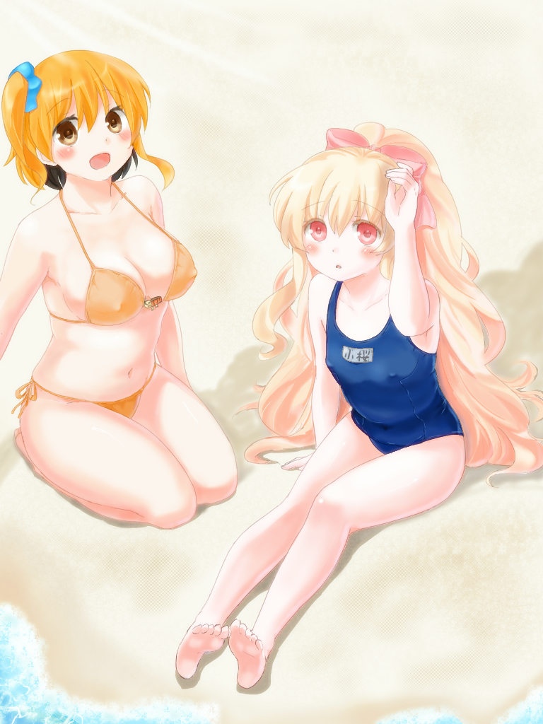 chubby kagerou_project kisaragi_momo kozakura_marry kozakura_mary shoujo_ai swimsuit