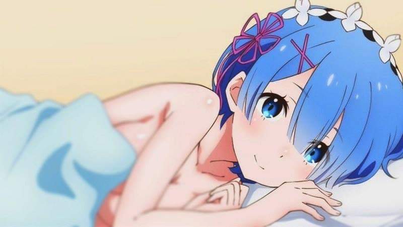 blanket, covering, female, re:zero kara hajimeru isekai seikatsu, rem (re:zero)