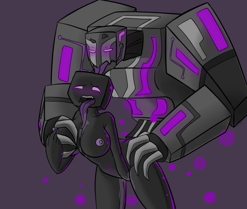 1boy, black body, drooling, ender golem, enderman, enderwoman, female, fyriknight, male, minecraft, monster, nude, purple eyes, purple nipples, pussy, pussy juice, pussy juice trail, sex, stomach bulge, straight, tagme, tongue, tongue out
