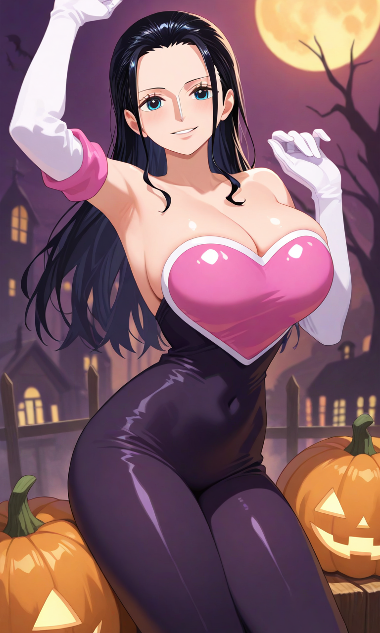 ai generated, big breasts, breasts, cleavage, female, female only, halloween, halloween costume, joyboy56, nico robin, one piece, rouge the bat (cosplay), sonic (series), sonic the hedgehog (series)