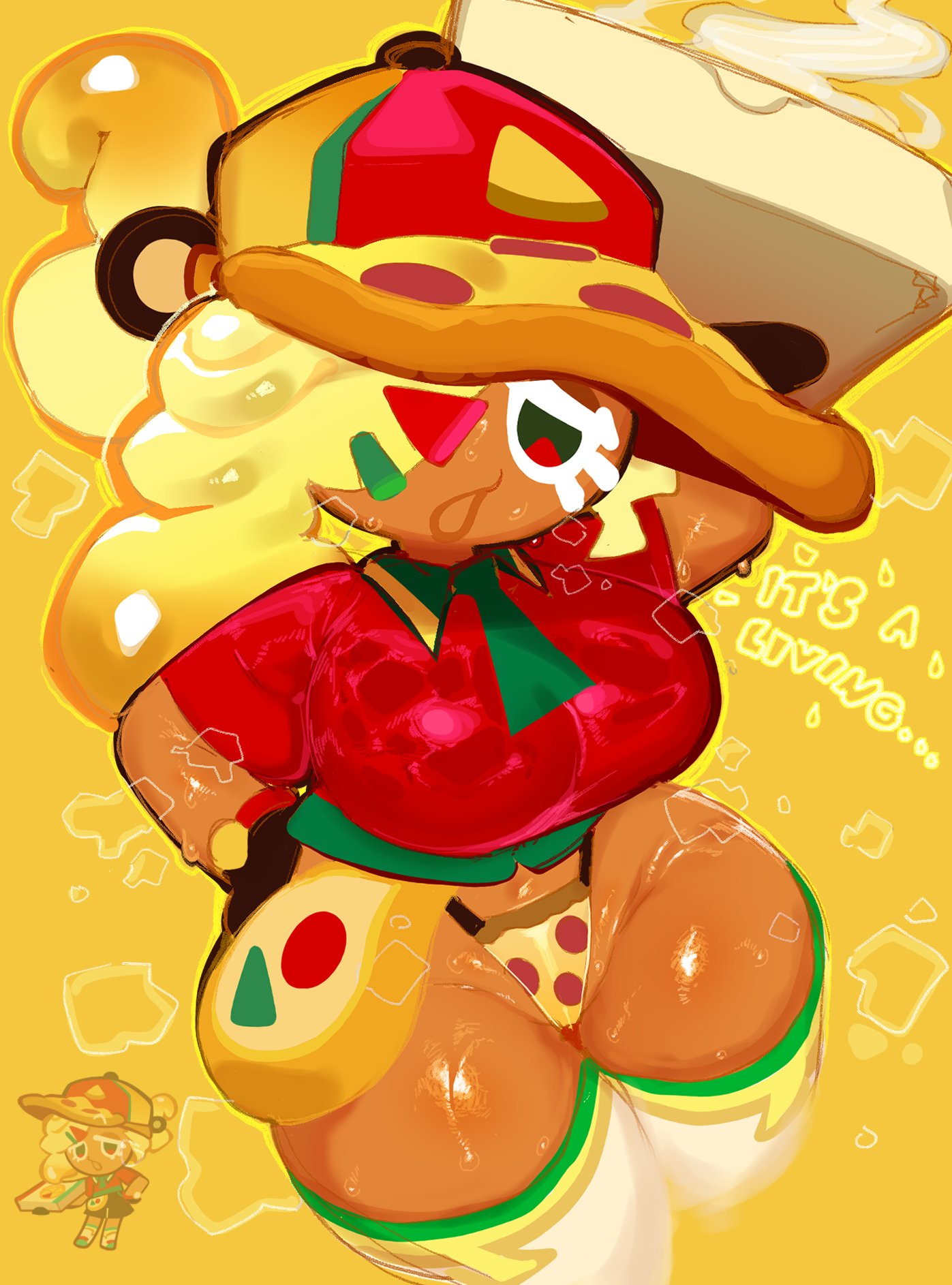 1girls, cookie run, cookie run ovenbreak, female, goatboydraws, pizza cookie, tagme