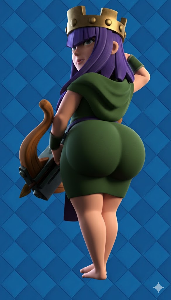 1girls, ai generated, archer queen (clash of clans), ass, ass focus, big ass, big butt, butt focus, clash (series), clash of clans, clash royale, crown, dress, fat ass, fat butt, female, female focus, female only, gemini, huge ass, huge butt, massive ass, massive butt, mature, mature female, milf, purple hair, queen, solo, solo female, solo focus, thick, thick ass