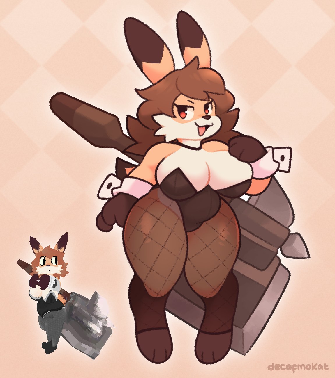 anthro atlyss bunnysuit defcafmokat female female furry lagomorph open_mouth poon_(atlyss) simple_background tagme two_tone_body two_tone_fur