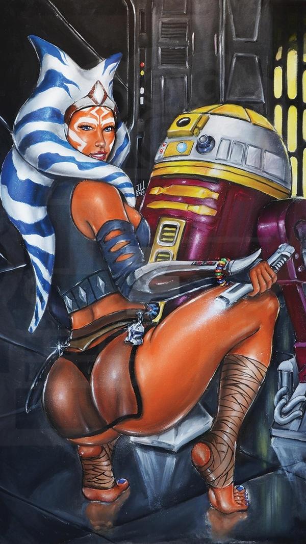 1girls 3d ahsoka_tano alien alien_girl ass ass_focus astromech_droid athletic_female big_ass breasts dat_ass droid female female_only hi_res jeremy_worst large_ass large_breasts orange_body r7-a7 robot science_fiction skirt solo squatting star_wars star_wars_rebels togruta