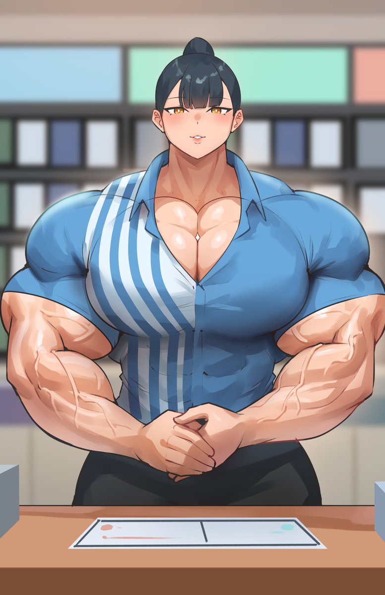 female musctonk muscular muscular_female tagme tight_clothing veins worker