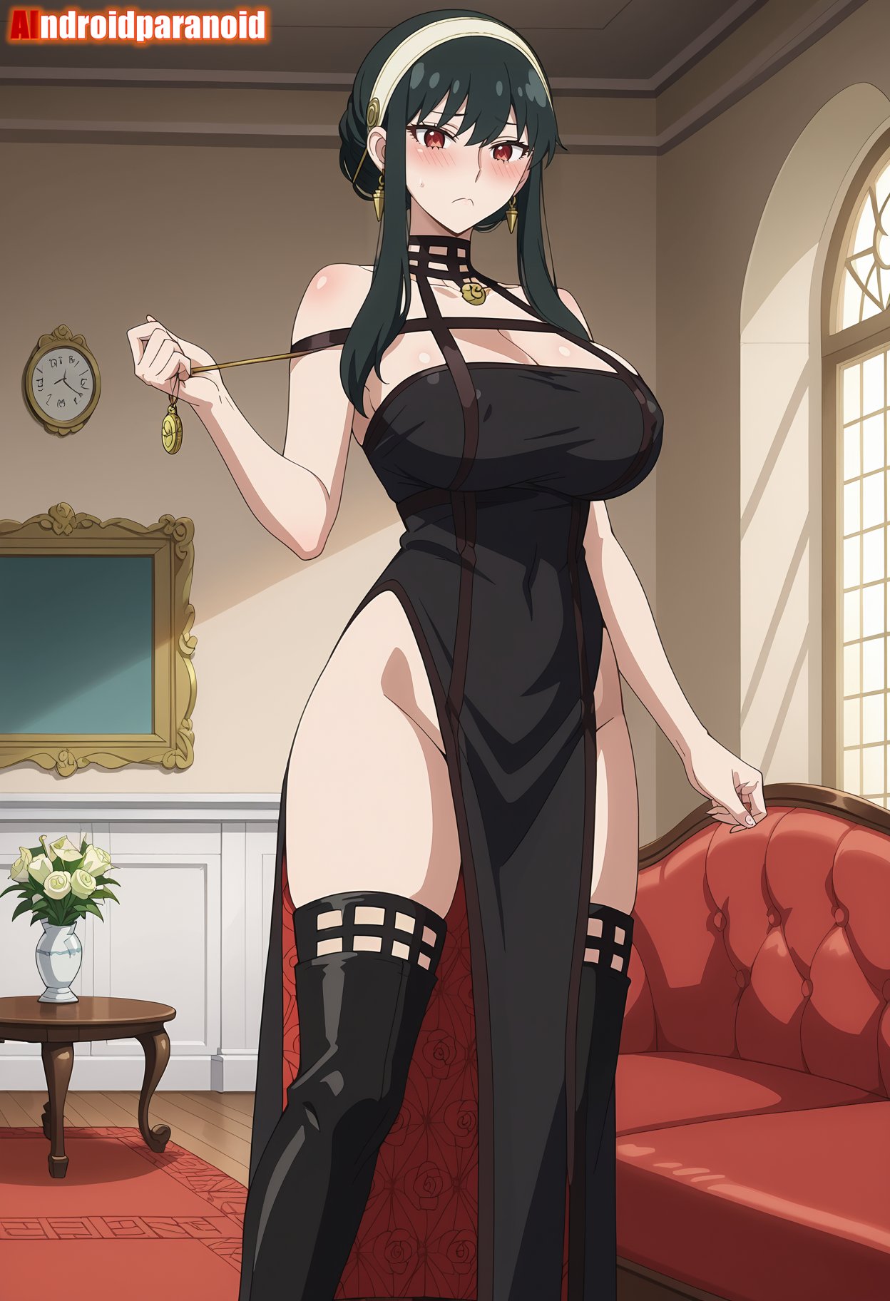 aindroidparanoid ass big_ass big_breasts big_thighs black_hair breasts red_eyes spy_x_family yor_briar yor_forger