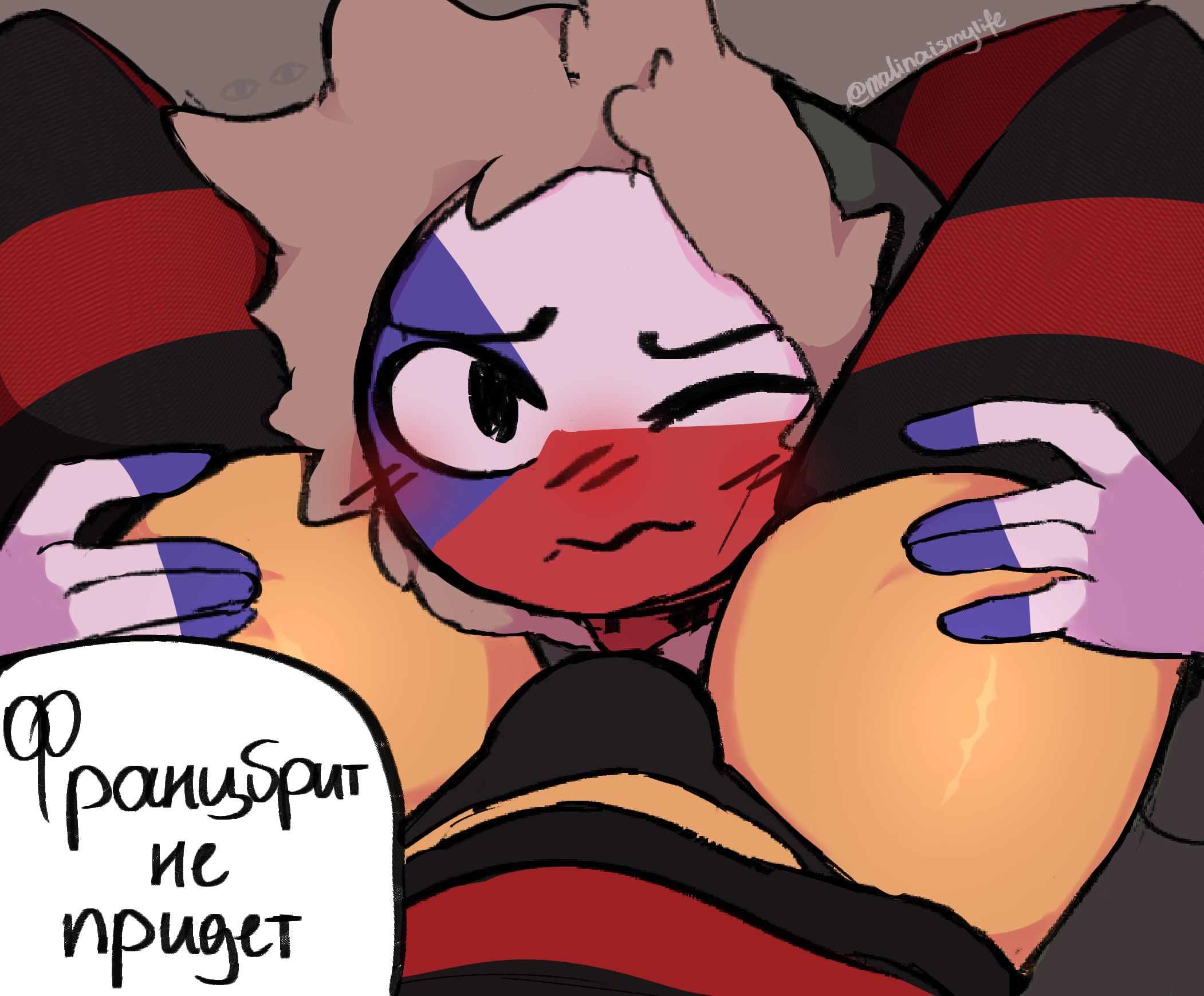 countryhumans, czechia (countryhumans), gay, gerpol (malinaismylife), looking at partner, malinaismylife, russian text, tagme, translation request
