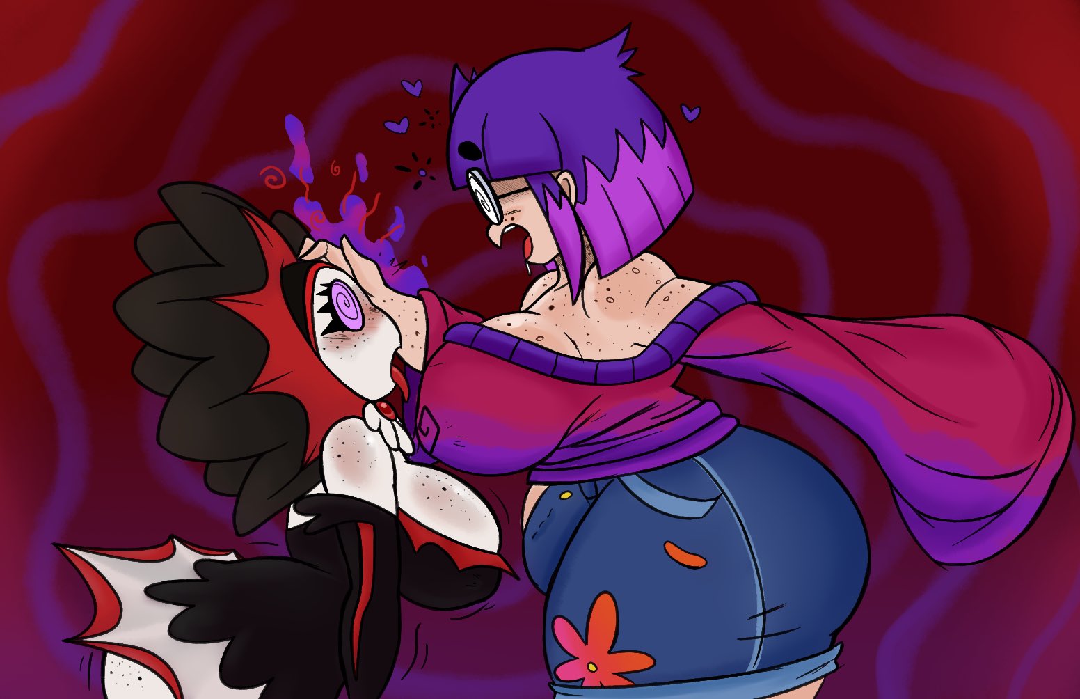 1girls, anthro, anthrofied, ass, bibi (beezyloove), bottom heavy, breasts, drooling, female, female only, flora fauna, freckles, freckles on ass, freckles on face, glasses, glasses on head, half naked, hypno-shroom (pvz), hypnosis, hypnotic eyes, leewzeelove, mushroom girl, mushroom humanoid, partially clothed, plant, plant girl, plant humanoid, plantie, plants vs zombies, plants vs. zombies, popcap games, pussy, solo, sunflower (pvz), vampire sunflower (pvz), vivi (fuk044)