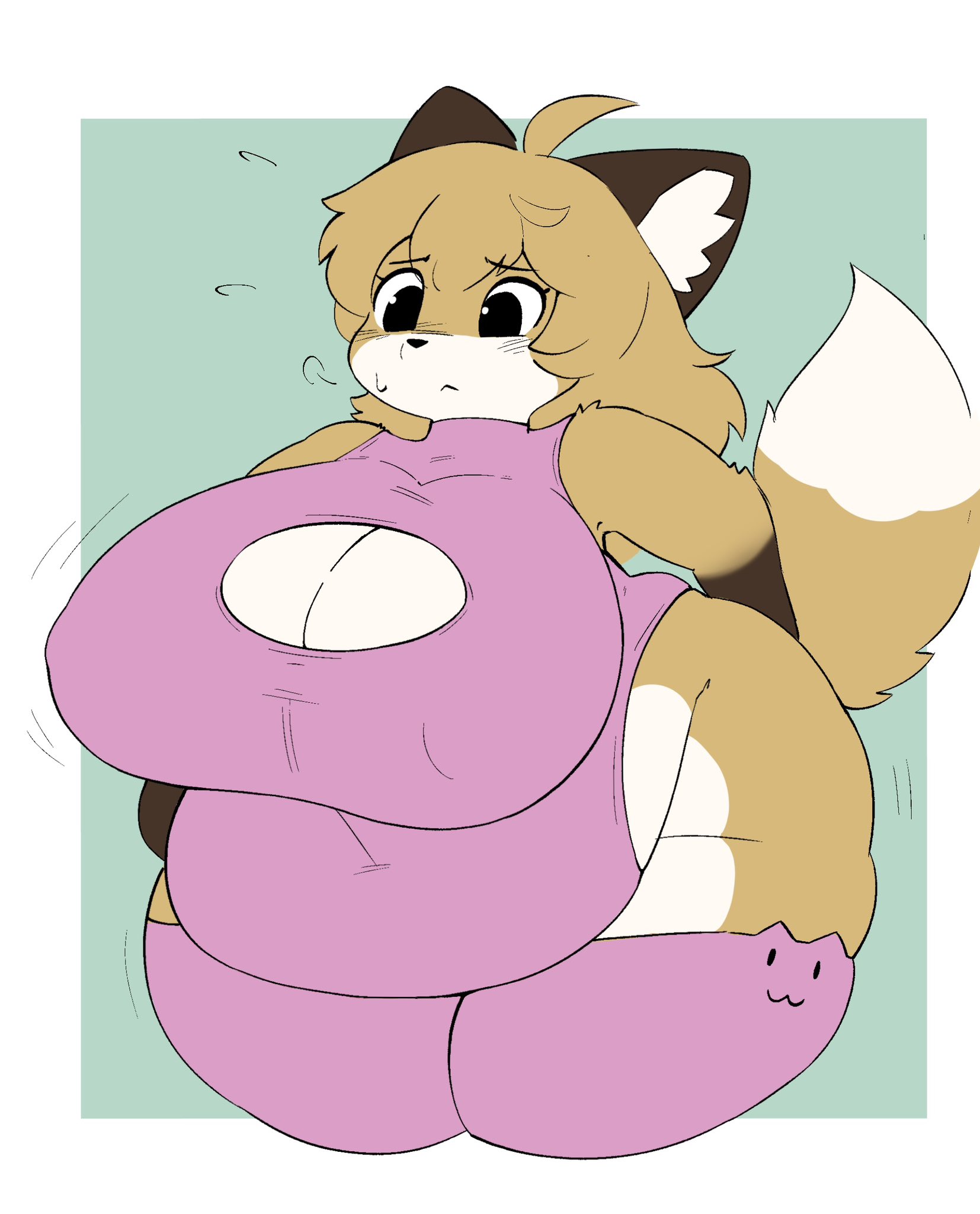 ass, bbw, big breasts, breasts, cleavage, female, fujiko (inazuma kat), furry, huge ass, huge breasts, inazuma kat, overweight, thick thighs, wide hips