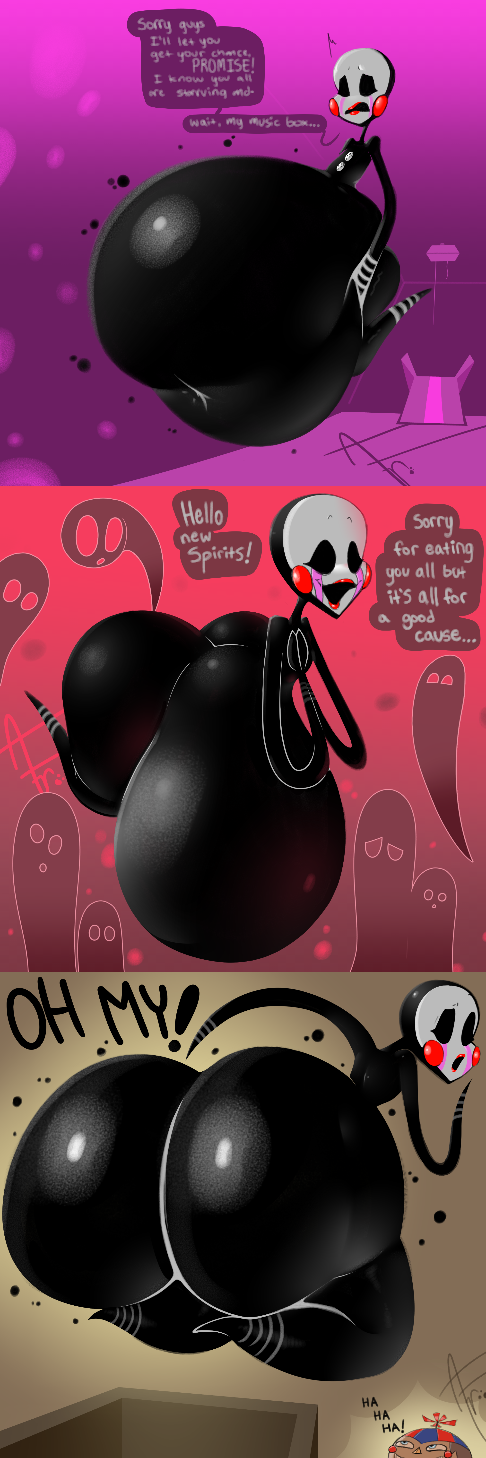 afraart, anthro, ass, ass bigger than head, ass focus, belly, big ass, big booty, big butt, bubble booty, bubble butt, butt expansion, digestion, expansion, fat ass, fat belly, fat booty, fat butt, female, female pred, five nights at freddy's, five nights at freddy's 2, ghost, huge ass, huge butt, hyper, hyper belly, hyper butt, looking at own ass, looking at own butt, looking back, looking back at ass, marionette (fnaf), massive ass, multiple images, post-vore, post-vore weight gain, puppet (fnaf), thick ass, thick booty, thick butt, thick thighs, vore, vore belly, weight gain