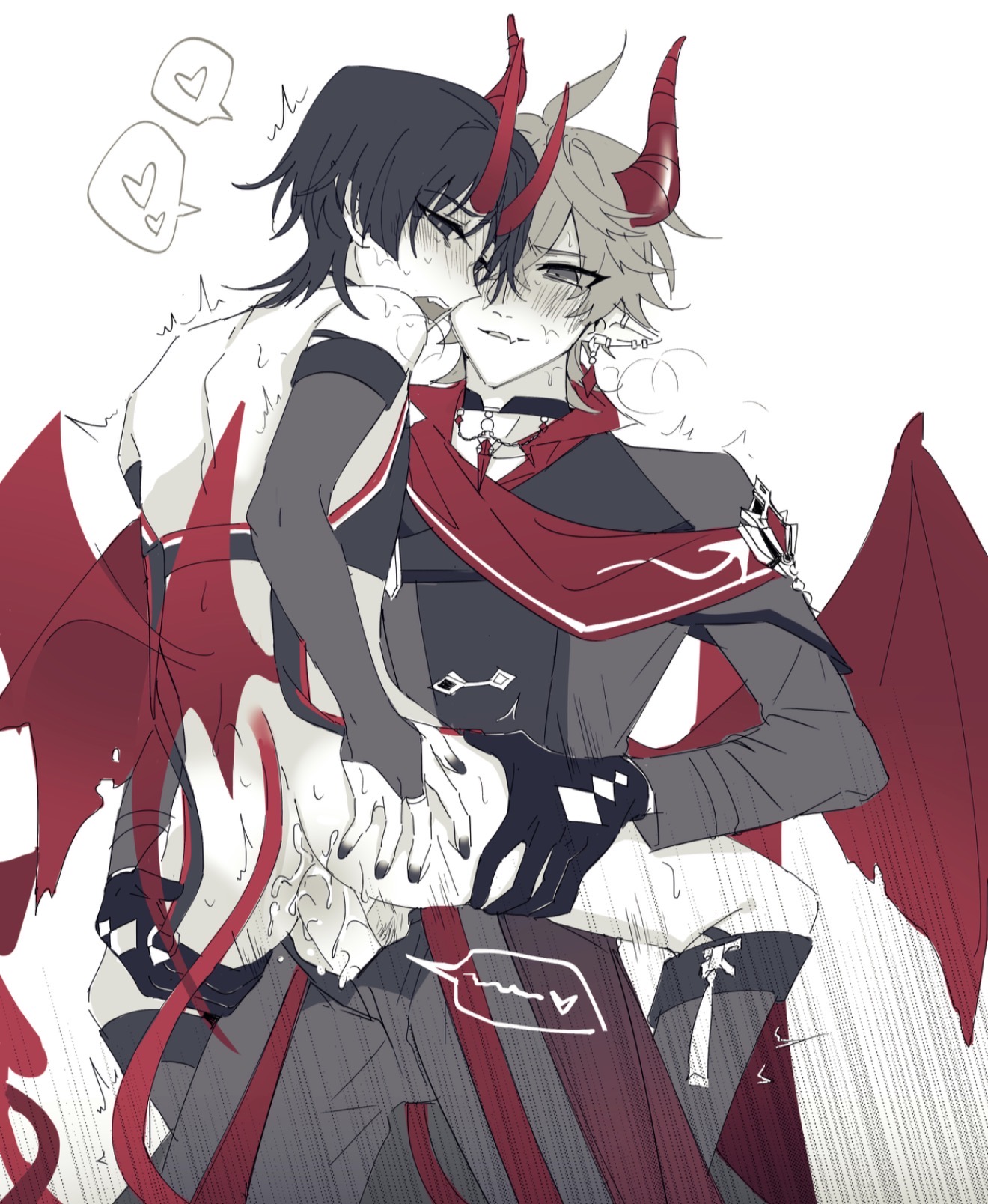 2boys, anal, anal sex, childe (genshin impact), demon, devil, gay, gay sex, scaramouche (genshin impact), succubus, tartaglia (genshin impact), twink, wanderer (genshin impact)