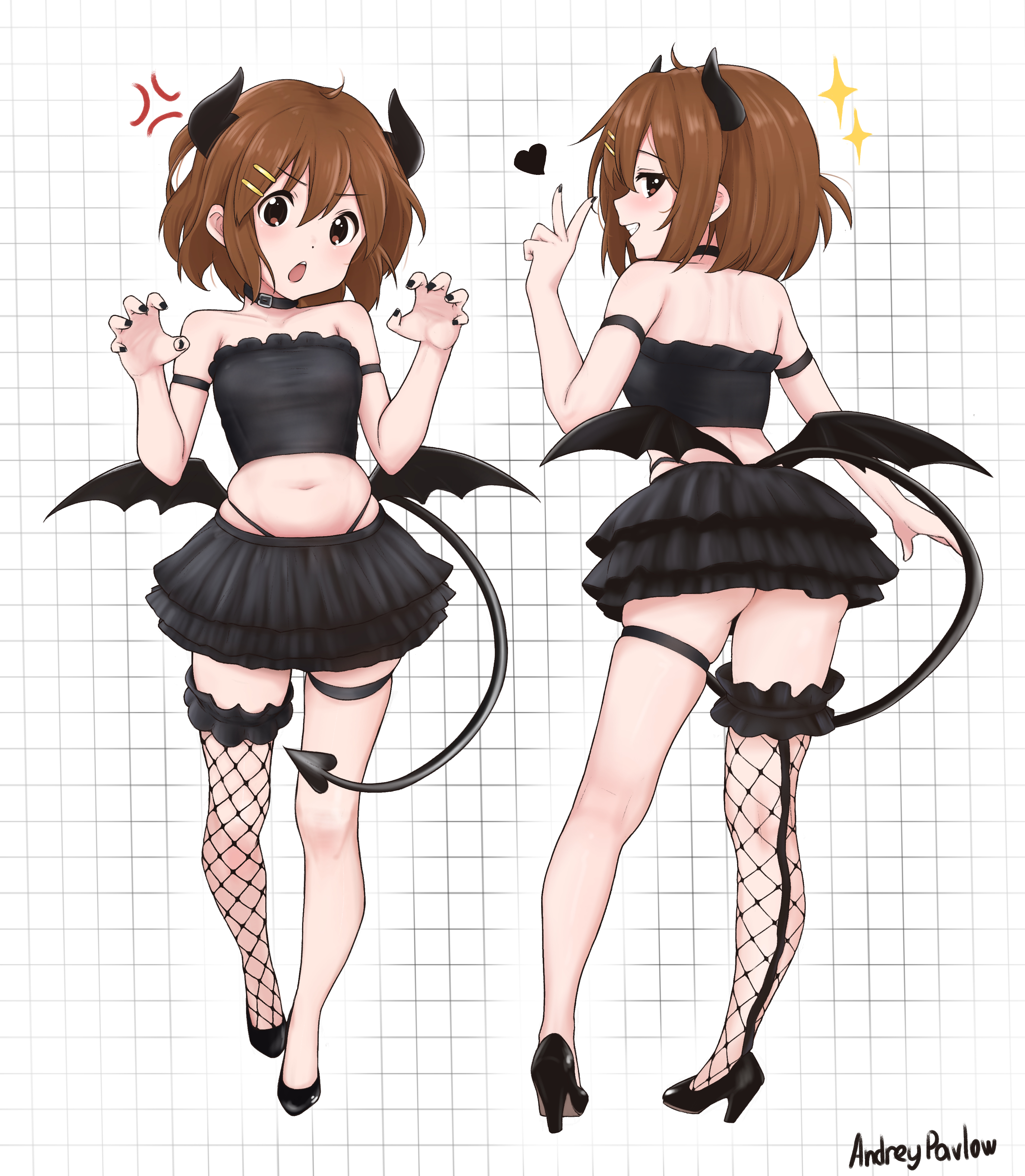 andrey pavlow, ass, k-on!, succubus costume, tagme, yui hirasawa (k-on!)