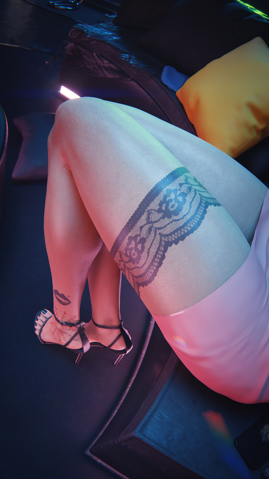 cd projekt red, cyberpunk 2077, dress, dress shirt, female, female only, heels, judy alvarez, latina, latina female, legs, legs together, rescraft, sfw, sfw version, tagme