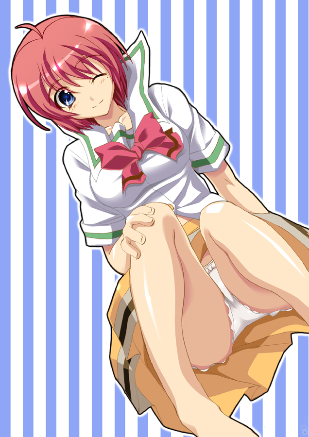 hinomoto_hikari konami panties school_uniform serafuku shiruko tokimeki_memorial tokimeki_memorial_2 underwear white_panties