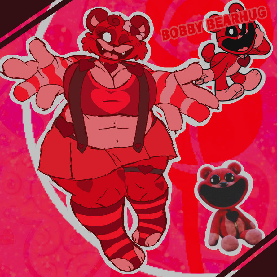 big_ass big_breasts big_hips bobby_bearhug clothing critters_(poppy_playtime) fatty female female_only furry_only jaysonweavile_(artist) no_humans palatis poppy_playtime poppy_playtime_(chapter_3) red_background red_body red_fur red_skin smiling_critters