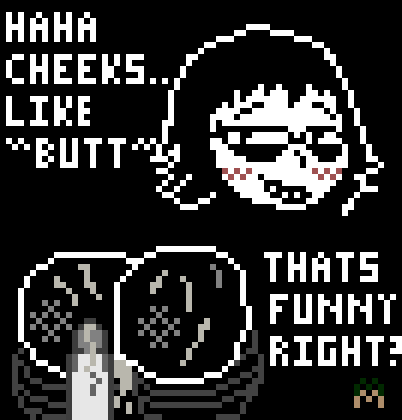 1boy 1girls 2d ass_focus big_ass blush edit ellisandarbros female female_only frisk funny human human_female looking_at_viewer mommymomorin pixel_art self_upload stockings tagme undertale undertale_(series) undertale_au undertale_broken_memories