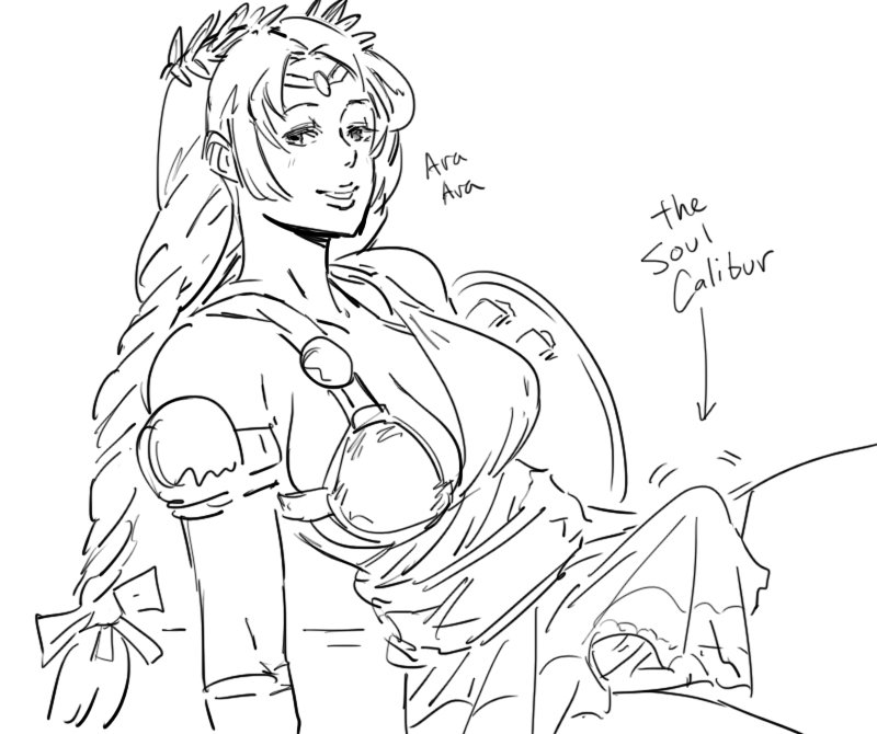 1futa, bb (baalbuddy), blonde hair, bulge, erection under clothes, female, futa only, futanari, intersex, long hair, milf, monochrome, sophitia alexandra, soul calibur
