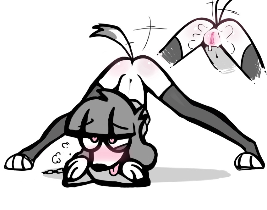 ass ass_up before_sex black_eyes black_hair black_socks blush blush canine dog_collar dog_ears dog_girl dog_nose doggy_style doggy_style domestic_dog excited excited_female female female_only fifi_(somemf) furry furry_female furry_only green_body grey_fur hips hips_up legs legs_open legs_up looking_at_viewer mating mating_season naked naked_female naked_girl nose paws poodle pussy pussy_juice pussy_juice_drip pussy_lips pussy_peek short_hair slim_girl slim_thick socks socks_only white_background white_body white_fur white_skin