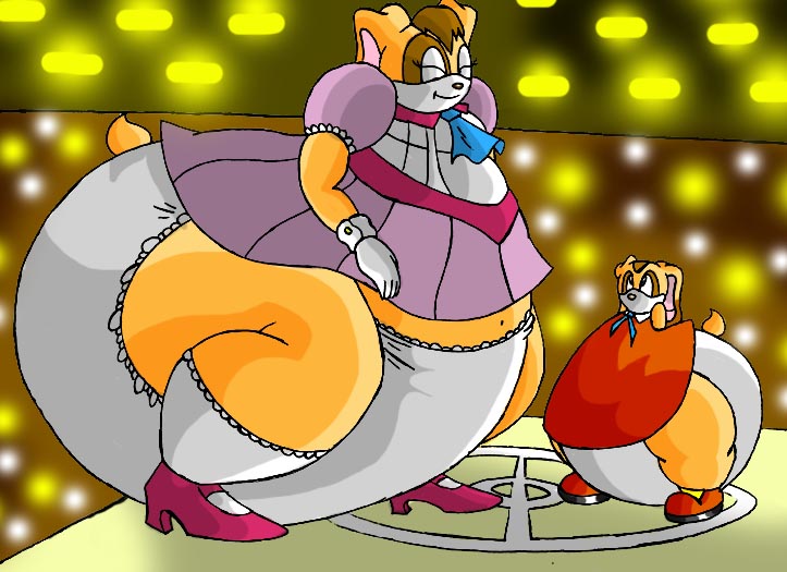 2girls anthro belly brown_hair bunny closed_eyes cream_the_rabbit daughter dress fat female female_focus female_only furry gloves heels hips hyper hyper_pear lagomorph lagomorph_humanoid milf monobutt mother mother_and_daughter obese obese_female overweight overweight_female panties pear_shaped rabbit sega skirt sonic_(series) sonic_the_hedgehog_(series) stomach sumo sumo_ring thick_thighs thighs underwear vanilla_the_rabbit virus-20 weight_gain wide_hips