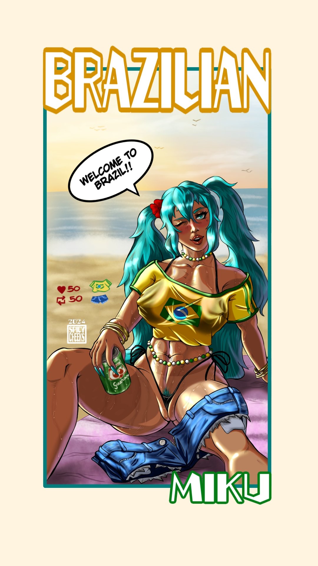 2024 2d 2d_(artwork) abs ass athletic athletic_female bare_midriff beach beads big_breasts bikini bracelet brazil brazilian brazilian_female brazilian_miku breasts bubble_butt busty can crop_top cyan_eyes cyan_hair daisy_dukes denim_shorts erect_nipples female female_focus female_only fit fit_female flower_in_hair g-string_bikini hatsune_miku hourglass_figure jean_shorts large_breasts lipstick long_fingernails long_hair makeup micro_bikini nail_polish navel necklace nipple_bulge outdoors outside pubes pubic_hair pubic_hair_peek pussy pussy_wedgie see-through see-through_clothing short_shorts shorts shorts_around_one_leg sitting speech_bubble spicy_cheeks sweat t-shirt tagme tan tan-skinned_female tan_body tan_skin tanline text thong thong_bikini toned toned_female turquoise_eyes turquoise_hair twintails undressed undressing vocaloid waist_beads waist_chain wedgie wide_hips wink winking_at_viewer