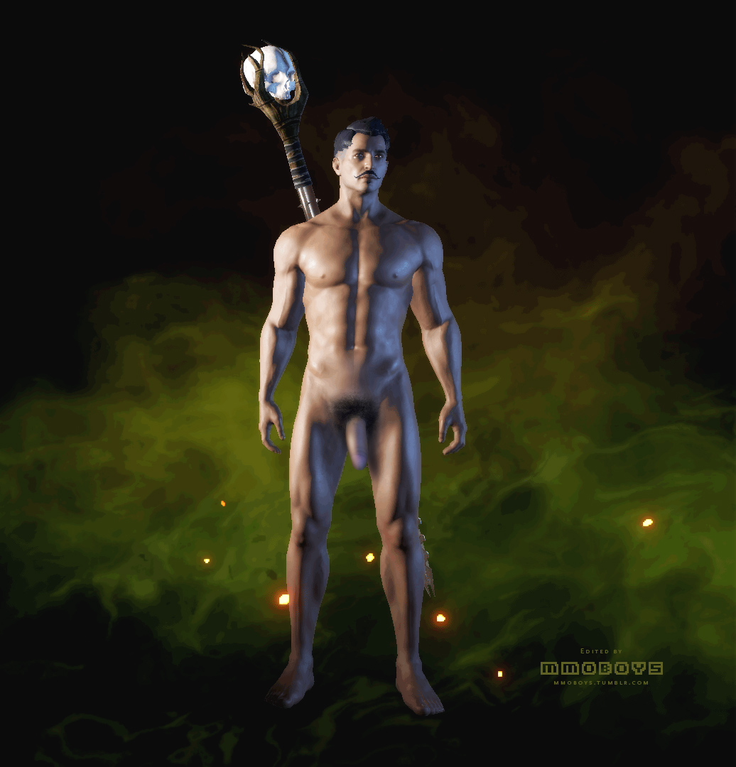 1boy 3d 3d_artwork 3d_model abs artist_name balls bara beauty_mark biceps black_hair dark-skinned_male dark_hair dark_skin dorian_pavus dragon_age dragon_age_inquisition edited_image erection facial_hair feet gay_male human human_only mage magic_staff male male_only male_pubic_hair mmoboys mole moustache moustache muscles muscular muscular_male naked naked_male necromancer nipples nude nude_male pecs penis pubic_hair skull smooth_chest solo solo_male staff standing standing_position tumblr_link video_games