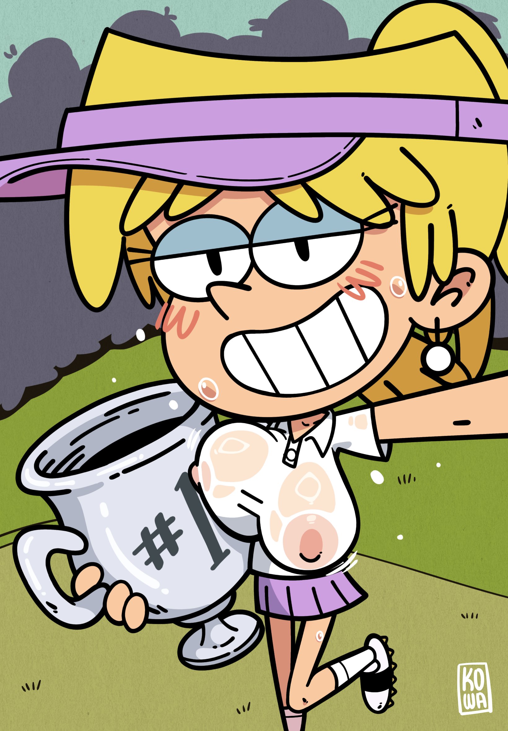 1girls, ass, bean smile, big ass, blonde female, blonde hair, blonde-haired female, breasts, female, kowaworks02, lori loud, nickelodeon, short hair, the loud house