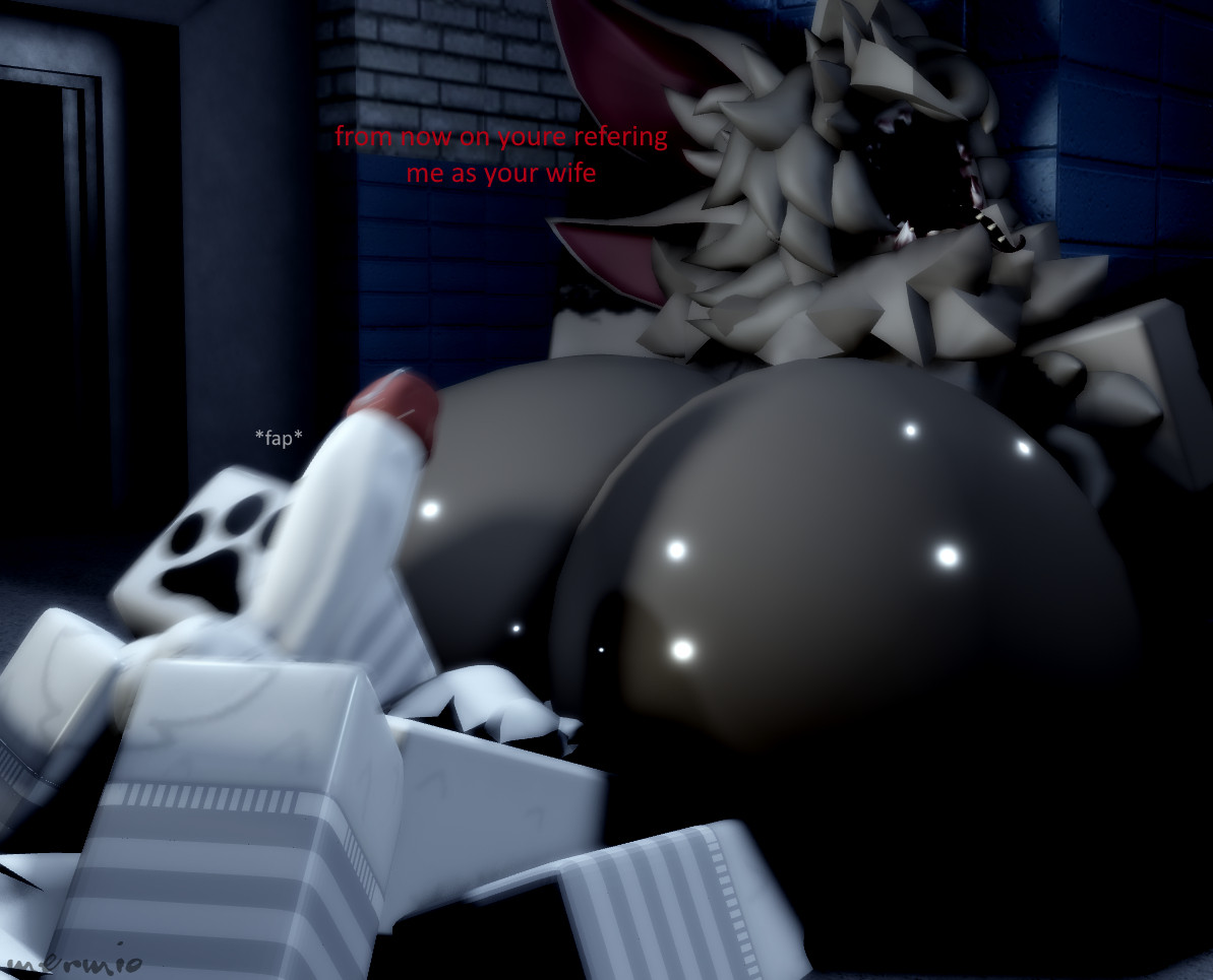 1boy, 3d, ambiguous gender, artist name, ass, big ass, blush, bsky link, dark, dialogue, english text, facesitting, female, femboy, furry, jerking, luvia (mermio), lying, lying on back, male, male masturbation, male/ambiguous, masturbation, mermio, monster, monster girl, penis, precum, precum drip, roblox, robloxian, sitting, sitting on face, sitting on person, smothering, tail, text, watermark, white body, white fur, white hair, wolf, wolf ears