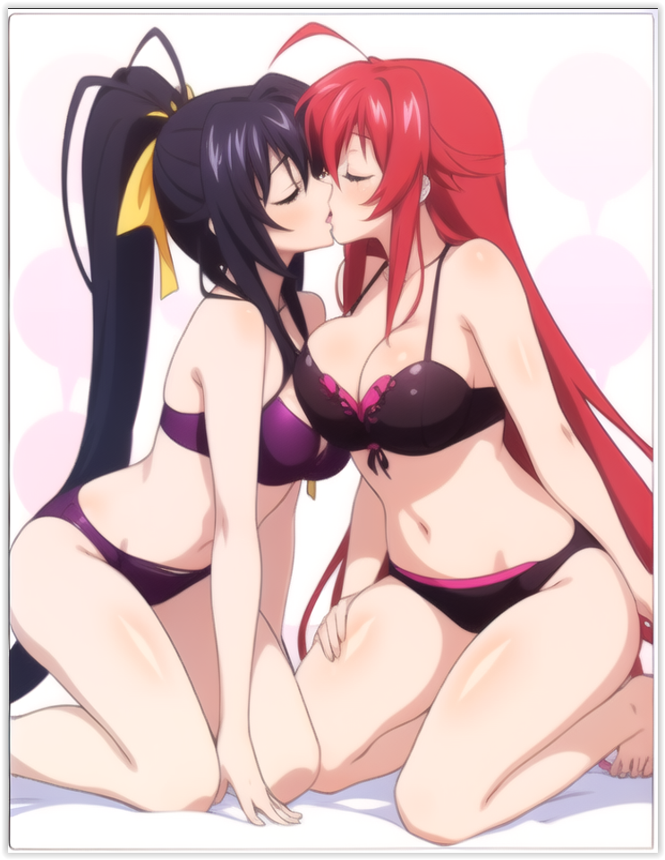 2girls ai_generated akeno_himejima flirting girl_on_girl high_school_dxd high_school_dxd_born high_school_dxd_hero high_school_dxd_new kissing lesbian_couple lesbian_kiss lesbian_sex lovers rias_gremory wife_and_wife yuri yuri yuri