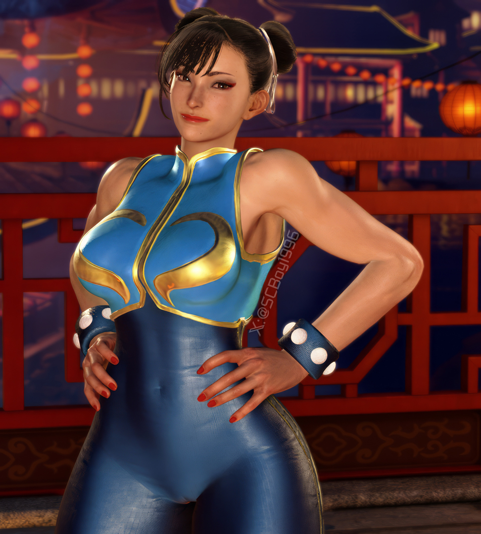 1girls, 3d, bracelet, breasts, brown hair, brutalace, cameltoe, chun-li, female, game screenshot, hair buns, large breasts, looking at viewer, mod, muscular, muscular female, pussy, screenshotboy96, smiling, smiling at viewer, solo female, street fighter, street fighter 6, tagme, twitter username