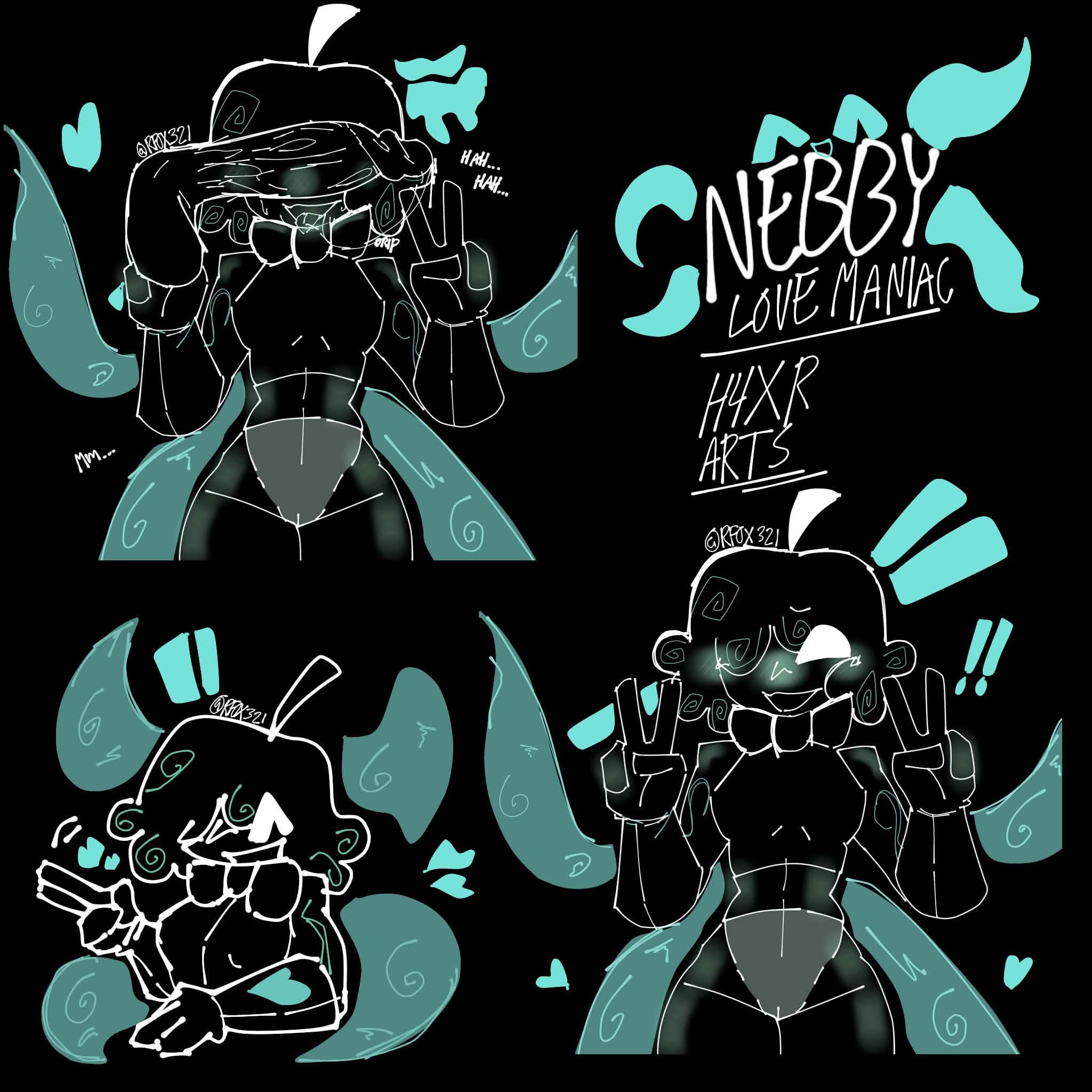 big penis, blush, blushing, clothed, cute face, dialogue, feminine, love maniac, nebby (lovemaniac), peace sign, penis covering face, skinny, smiling, smiling at viewer, text, tongue out, toony, undertale, undertale (series), undertale au, watermark