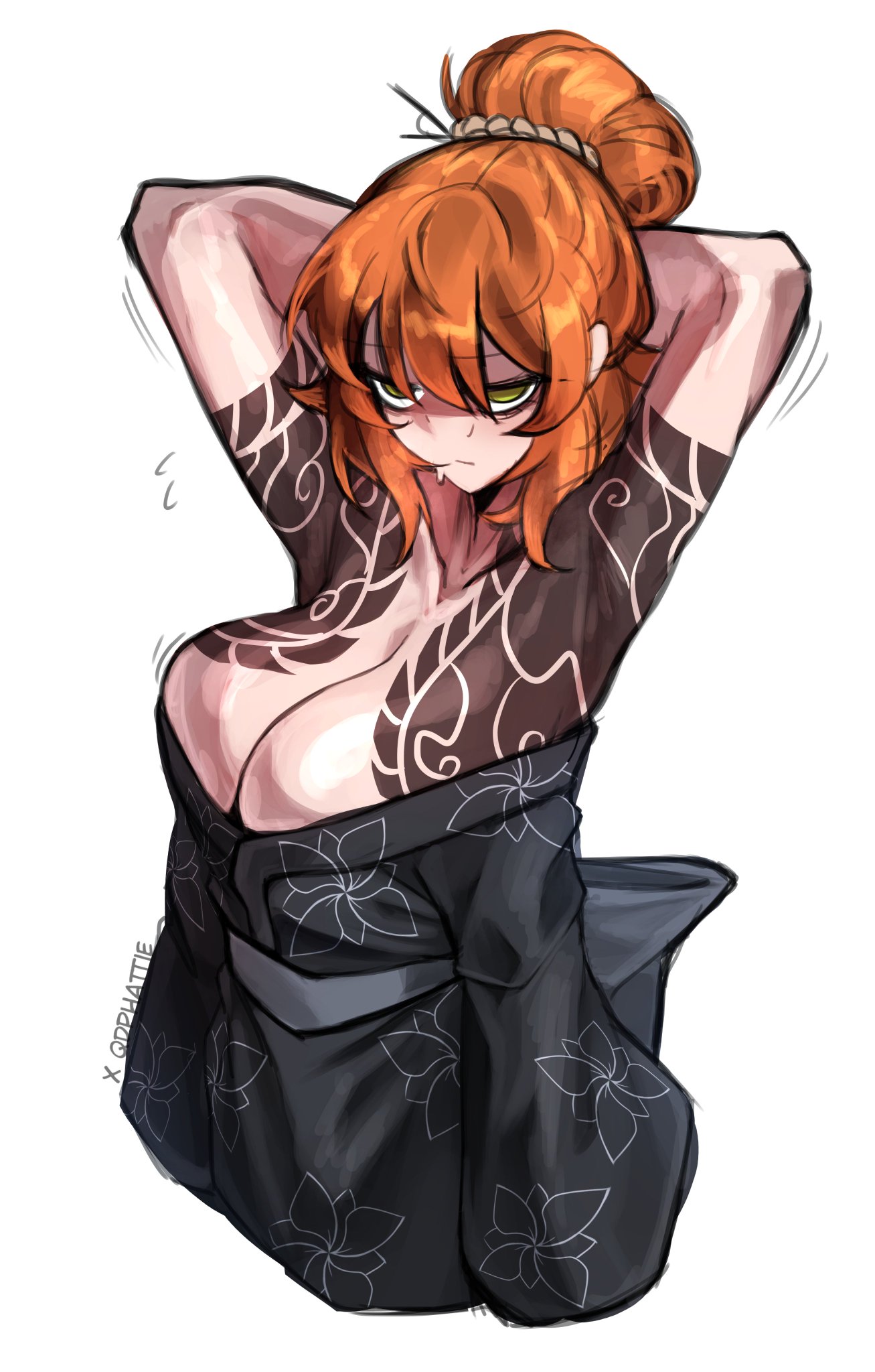 1girls, ishmael (limbus company), kurokumo clan (identity) (project moon), limbus company, phatie (artist), project moon, qdphatie, tagme, tattoo