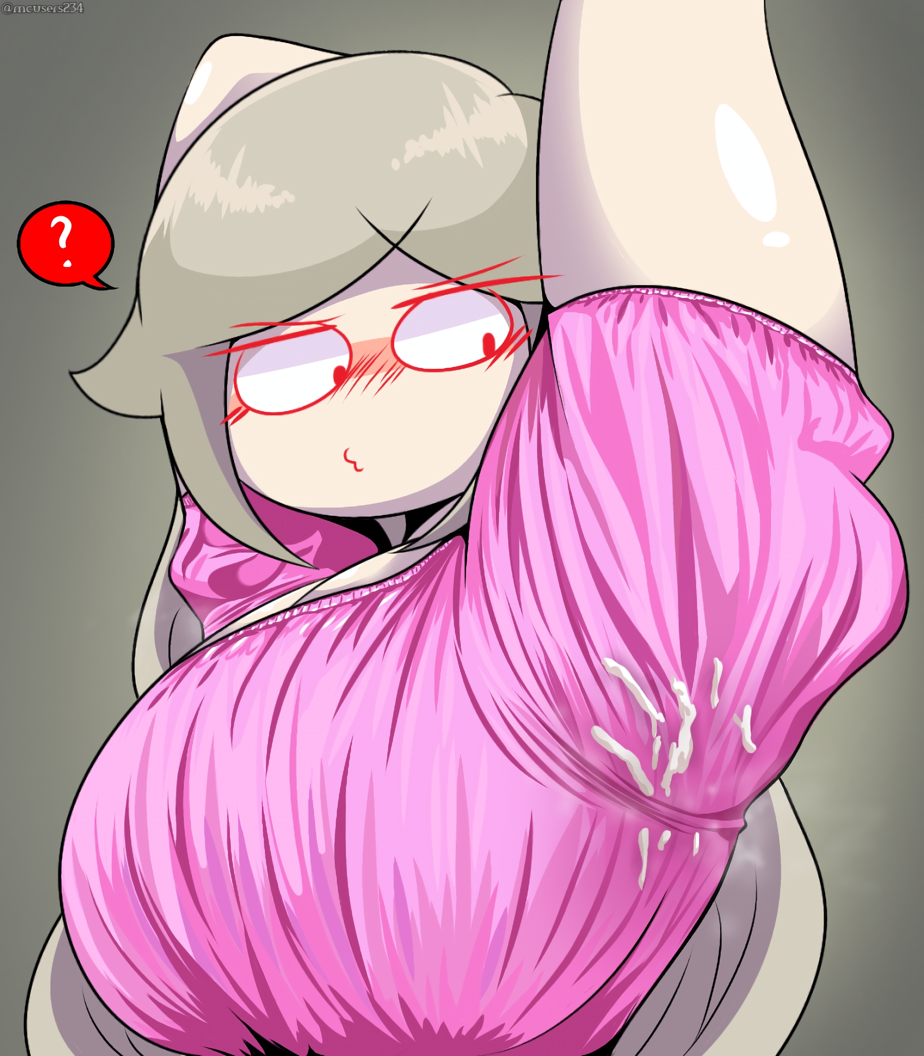 armpit, armpit fetish, armpit peek, armpits, arms up, big boobs, big breasts, blonde female, blonde hair, boobs, breasts, large breasts, long hair, my ghost friend, red eyes, susie (dsand)