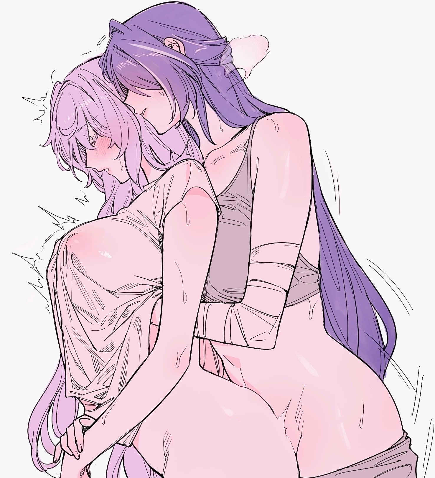 1futa, 1girls, acheron (honkai: star rail), backshots, black swan (honkai: star rail), blush, blushing, boobs, breasts, clothed, clothed sex, clothes, clothing, dickgirl, dominant female, female, female focus, female penetrated, from behind, fucked, fucked from behind, futa on female, futanari, groping, groping breasts, groping from behind, gyarin, honkai (series), honkai: star rail, hoyoverse, ikarin, larger female, long hair, penis in pussy, sex, sex from behind, shorter female, smaller female, steam, steamy, submissive female, taller female, tits, vaginal, vaginal penetration, vaginal sex