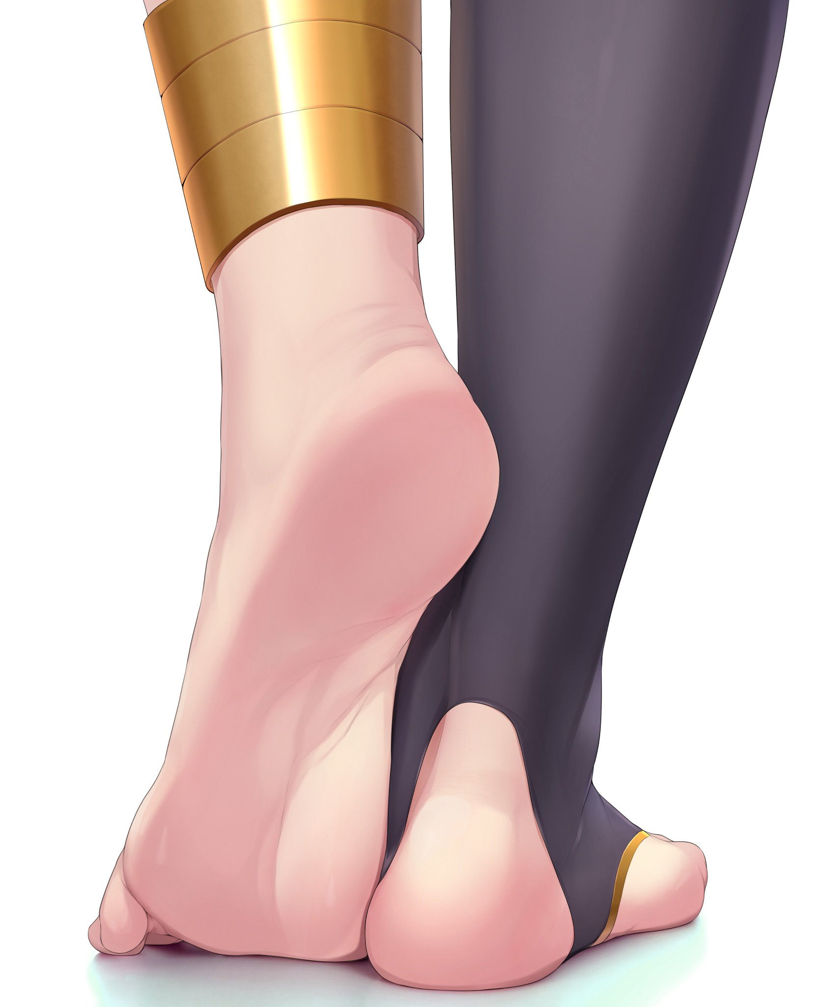 2d, ankle cuffs, fate (series), fate/grand order, feet, feet fetish, feet focus, feet only, feet together, female, female focus, female only, foot fetish, foot focus, foot worship, gold (metal), gold jewelry, ishtar (fate), legwear, ruton-niki, socks, soles, soles female, soles fetish, soles focus, tagme, thighhighs, toes, toes curled, toes spread, toes tied, white background