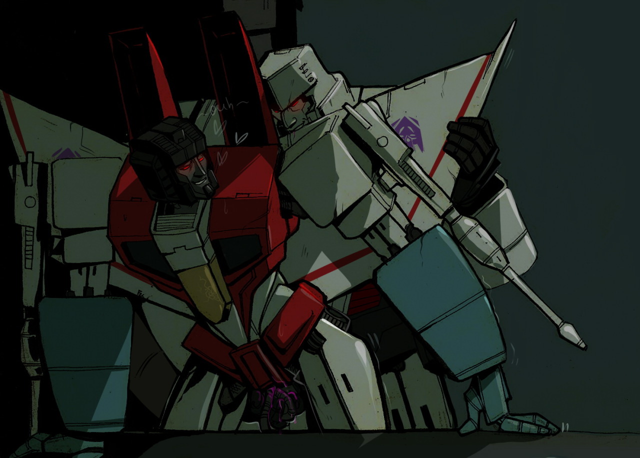 artist request, bite, happy sex, male, male only, male/male, megatron, starscream, tagme, transformers